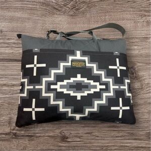 Pendleton Black and Gray Geometric Pattern Bag